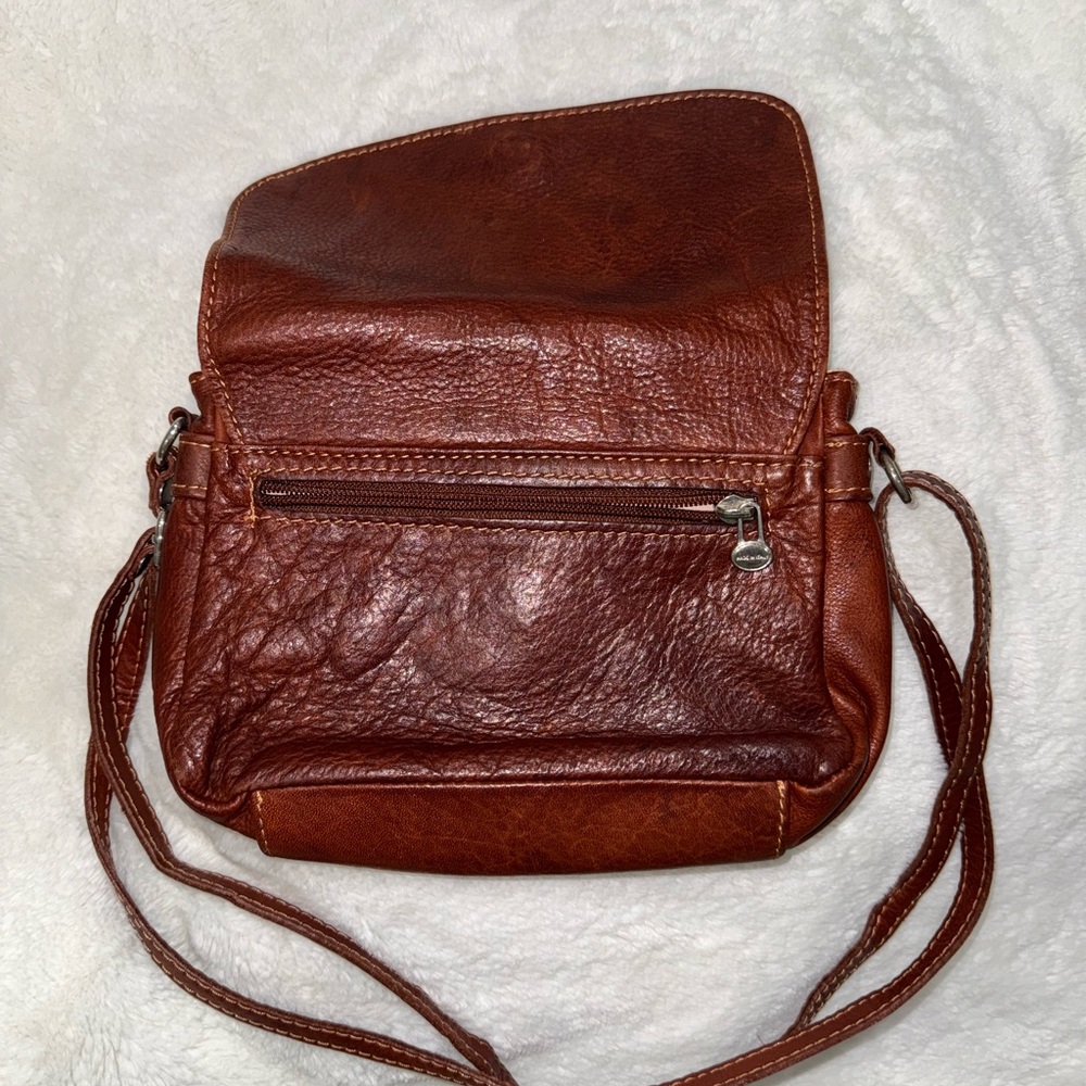 Chic Brown Leather Crossbody Bag